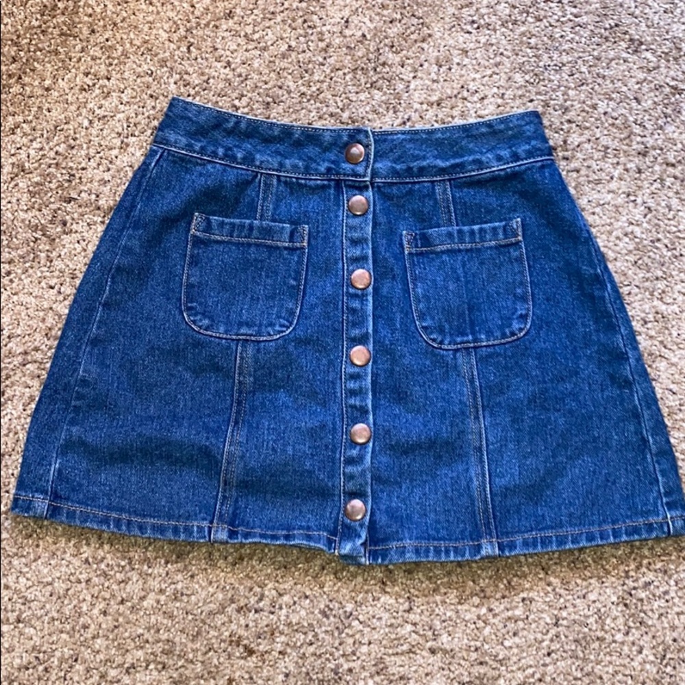 brandy melville jean skirt